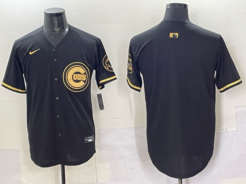 Men Chicago Cubs blank black Nike MLB 2025 Jersey 0087->chicago cubs->MLB Jersey